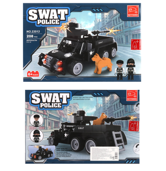 Конструктор AUSINI 23513 Полицейский бронированный пикап 208 деталей (26409029) - фото 2 Конструктор AUSINI 23513 Полицейский бронированный пикап 208 деталей (26409029) - фото 2