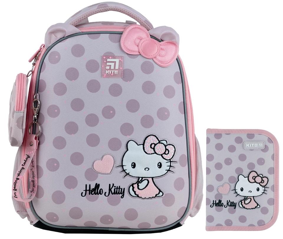 Рюкзак школьный KITE Education Hello Kitty каркасный с пеналом (202760)