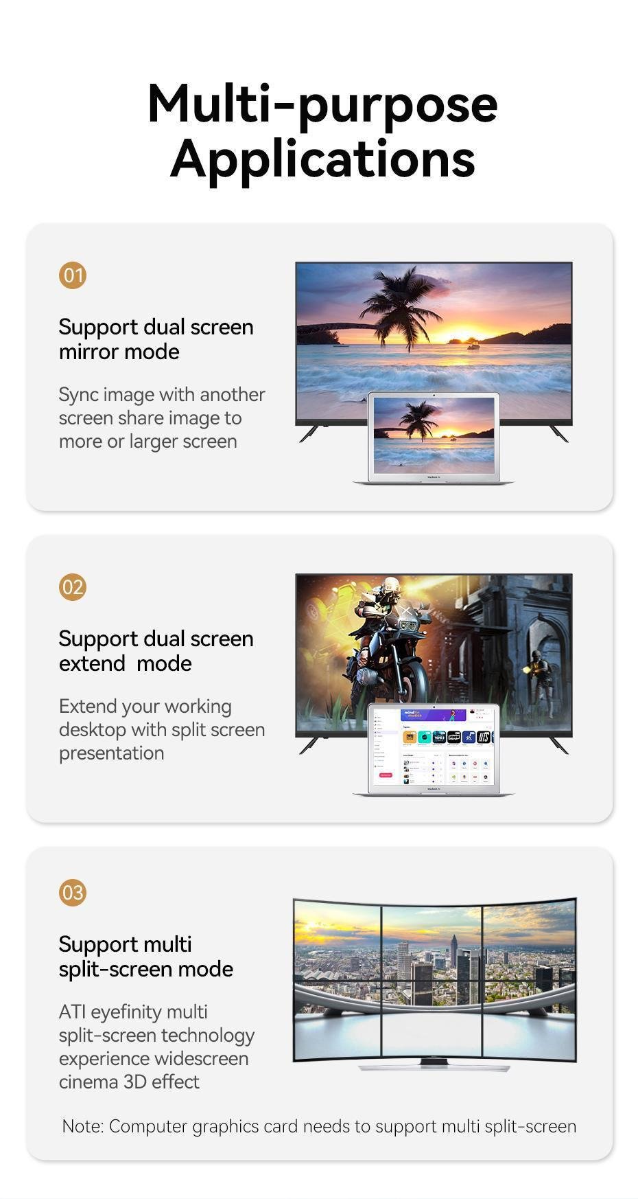 Кабель Vention HDMI 2.1 8K 60Hz 4K 120Hz 2K 144Hz 1080p 160Hz eARC, 12 біт, 48 Гбіт/с 1 м Чорний (ALGLF) - фото 17