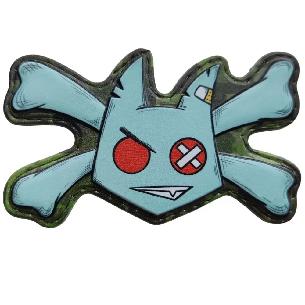 Патч объемный 3D Чертенок с костями ПВХ (07130789)