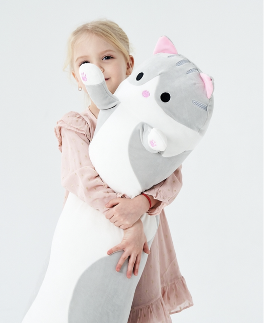 Мягкая игрушка Кот батон 90 см Серый (NG-3) - фото 6 Мягкая игрушка Кот батон 90 см Серый (NG-3) - фото 6