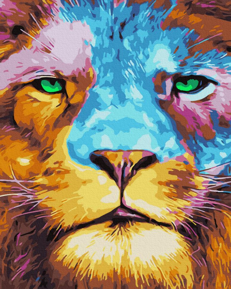 Картина за номерами Rainbow Art Барвистий лев 40х50 см (GX37513-RA) Картина за номерами Rainbow Art Барвистий лев 40х50 см (GX37513-RA)