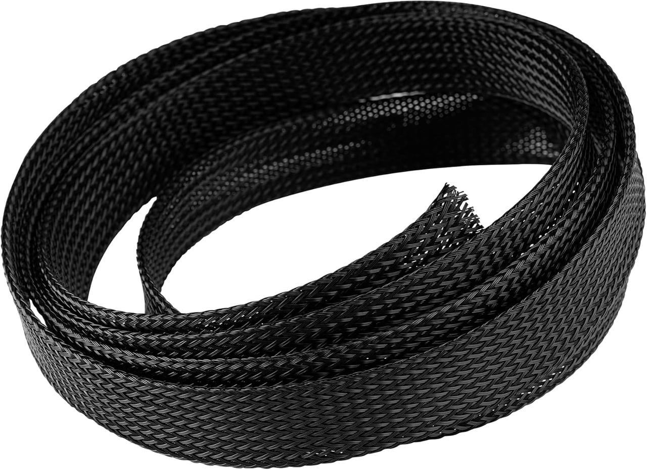 Кабельная оплетка PET-012-BK-20 из полиэстера 12 мм 20 м Черный (000049985)
