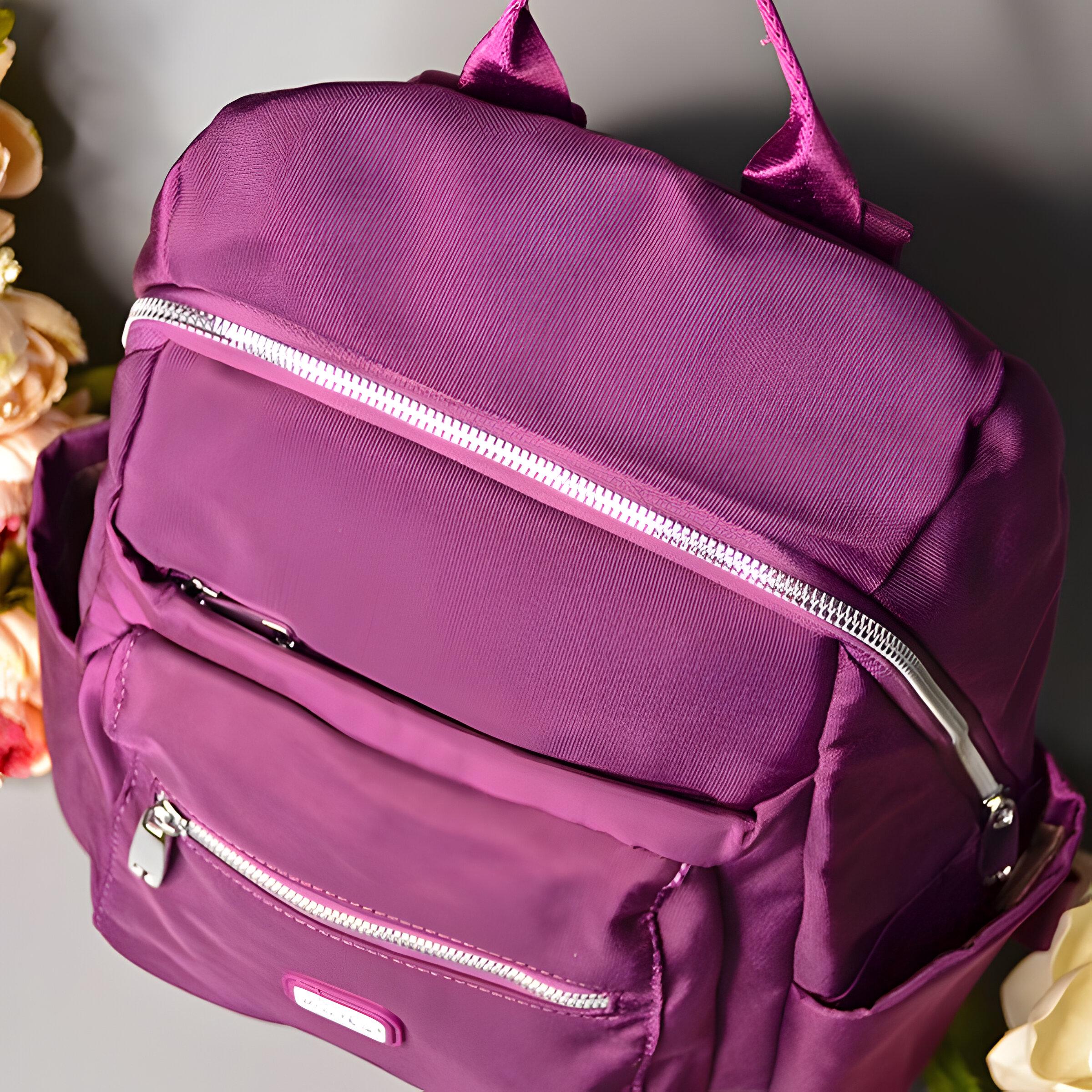 Рюкзак женский повседневный 40х27х27 см Фиолетовый (1078-22) - фото 4 Рюкзак женский повседневный 40х27х27 см Фиолетовый (1078-22) - фото 4