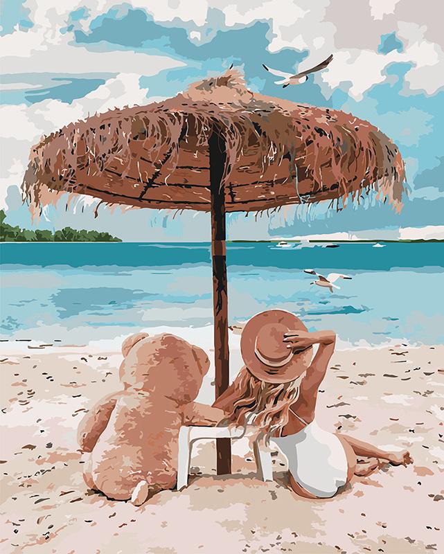 Картина по номерам Идейка "Я и мой мишка" 40х50 см (KH4671)