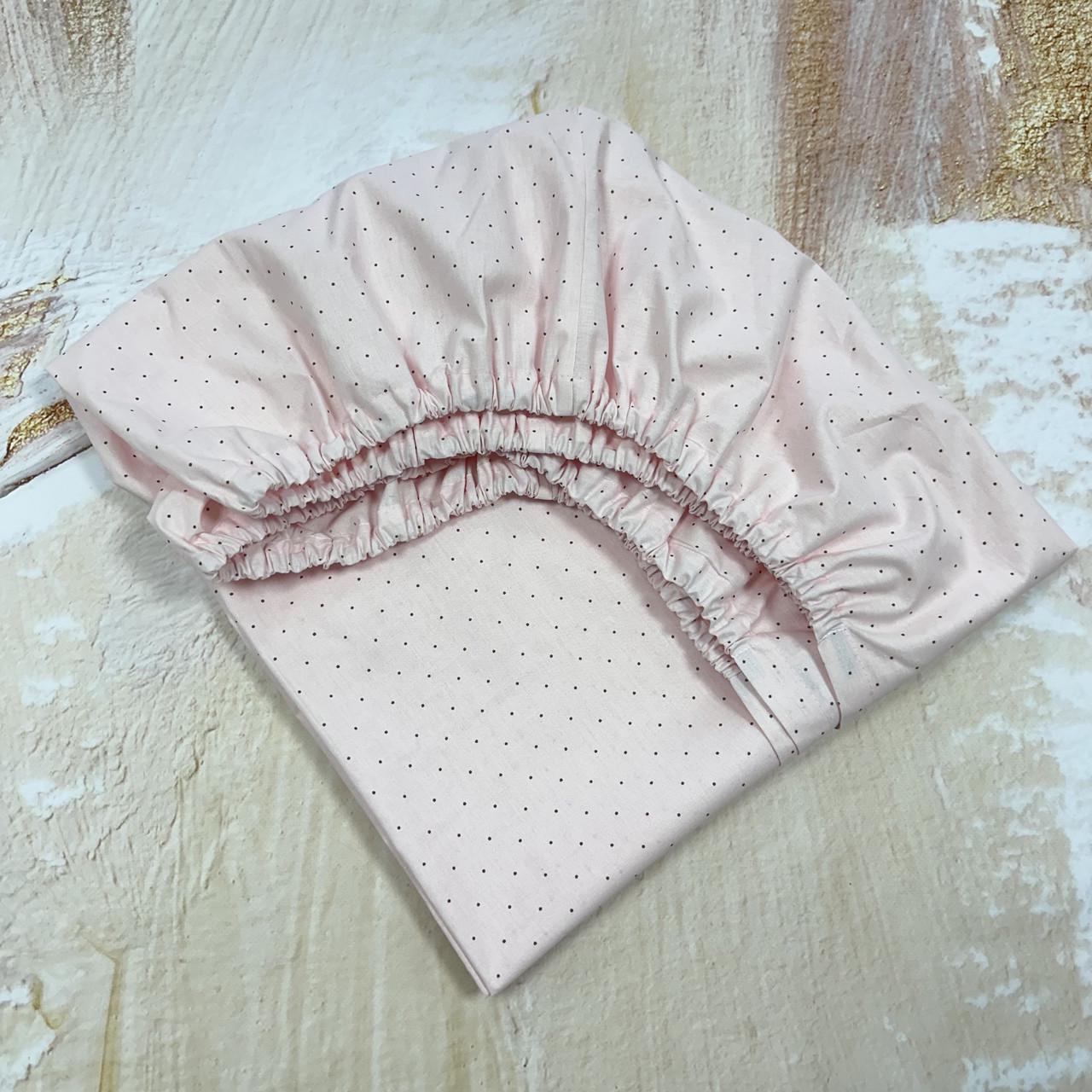 Простирадло на резинці в дитяче ліжко 120x60x20 Рожевий (2430470762)