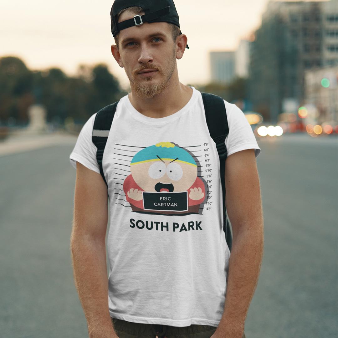 Футболка унисекс South Park Eric Cartman Criminal 4XL Белый (0000009771)