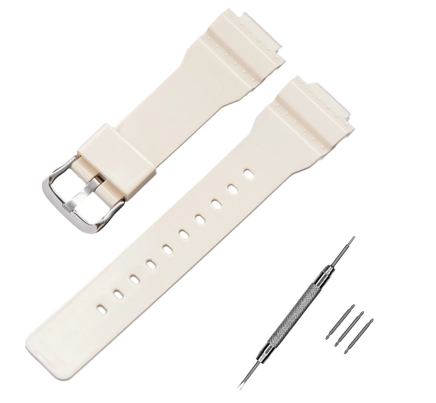 Ремінець для Casio G-Shock DW-5600 Beige-Glossy SI (3856)