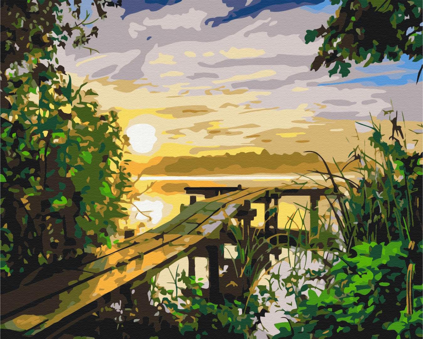 Картина по номерам Brushme Закат на реке 40x50 см (BS40457)