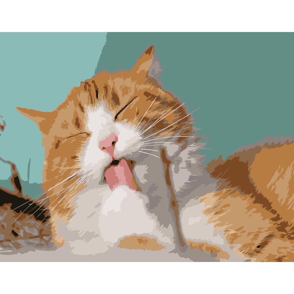 Картина за номерами Strateg Преміум Рудий умивашка 40x50 см (DY081) Картина за номерами Strateg Преміум Рудий умивашка 40x50 см (DY081)