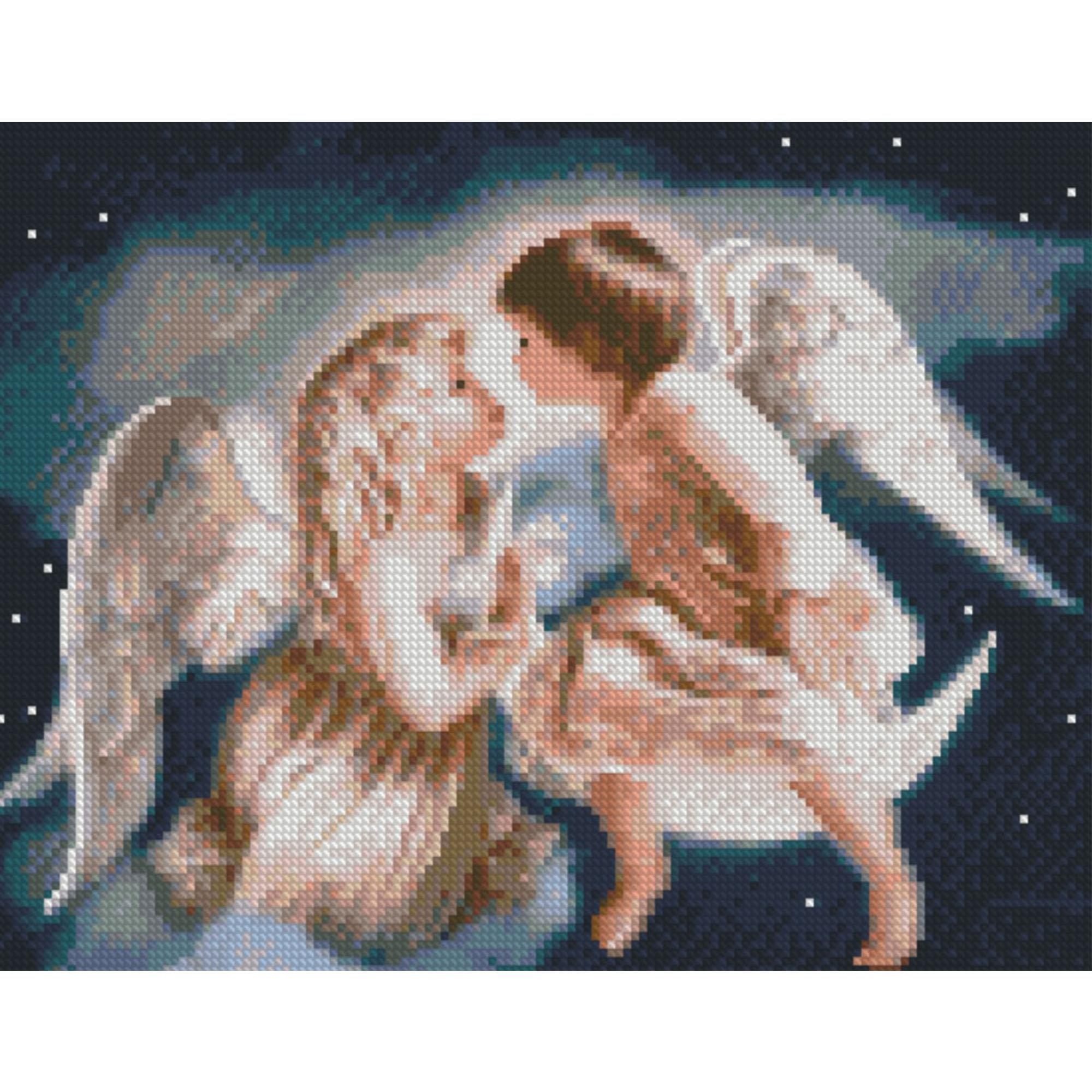 Алмазная мозаика Strateg Ангелочки 30x40 см (Str-HX250)