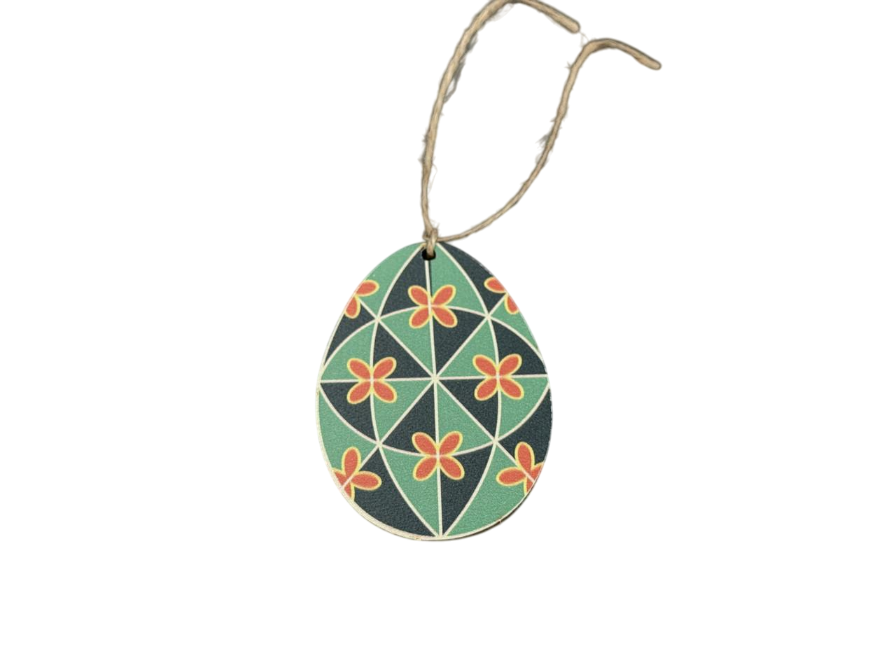 Заготівка-підвіска для рукоділля Пасхальне яйце з принтом під декупаж і розпис 6,5х4,5 см Різнокольоровий (XV-016)