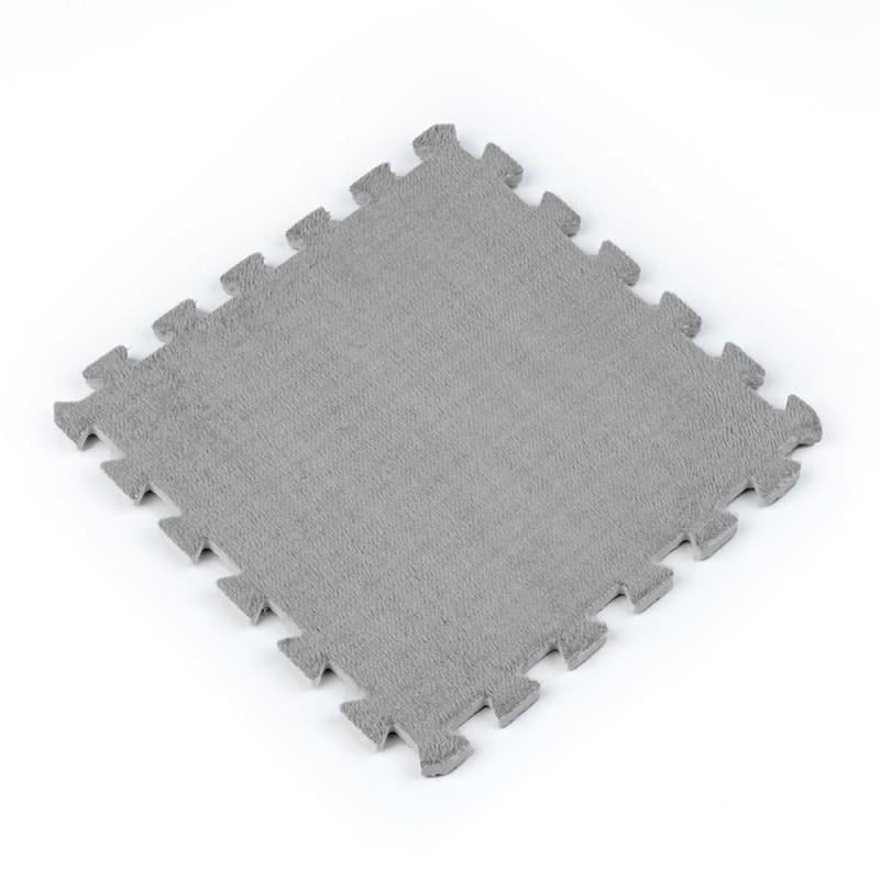Коврик-пазл плюшевый Sticker Wall SW-00002080 30х30х1 см Светло-серый (27041741)