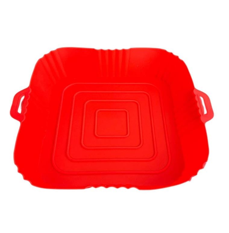 Форма для аэрогриля квадратная силиконовая 19316 19х19х4 см Красный (8-6-5152643)