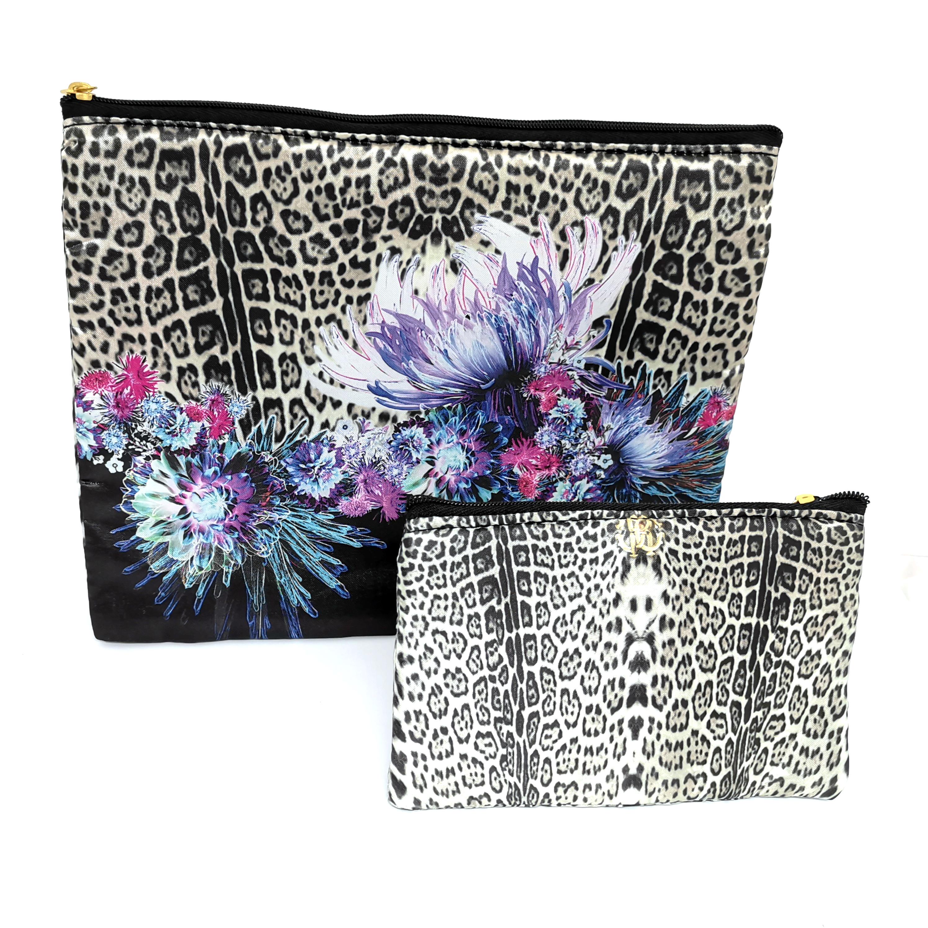 Косметички атласные 2 шт./24х19 см/15х10 см