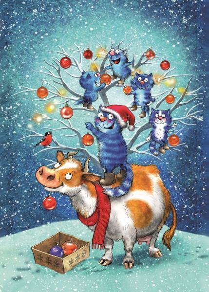 Картина по номерам Strateg Животные Кошачья дружба 30х40 см в термопакете (SS-6388-mt)