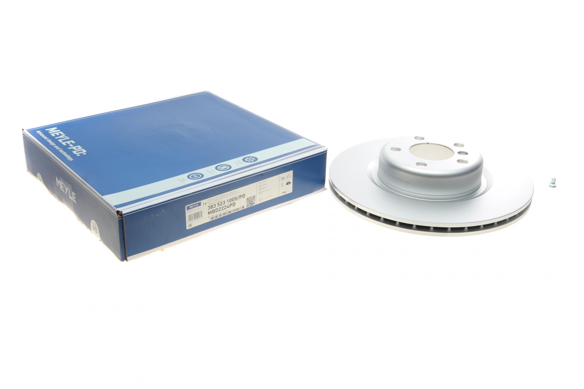 Диск тормозной задний Meyle для BMW 1 F20/F21/3 F30/F31/4 F32/F36 11- B37/N13/N47/N55 345x24 мм (383 523 1005/PD)