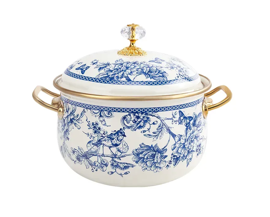 Каструля емальована BUTTERFLY Elmani з кришкою 3,8 л 20 см (763-028)