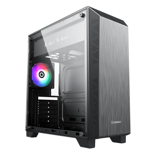 Корпус GameMax Nova N6 черный, без БП, Midi Tower, ATX / Micro ATX / Mini ITX, 1хUSB 3.0, 1хUSB 2.0, 1x120 мм LED, 430x200x437 мм,