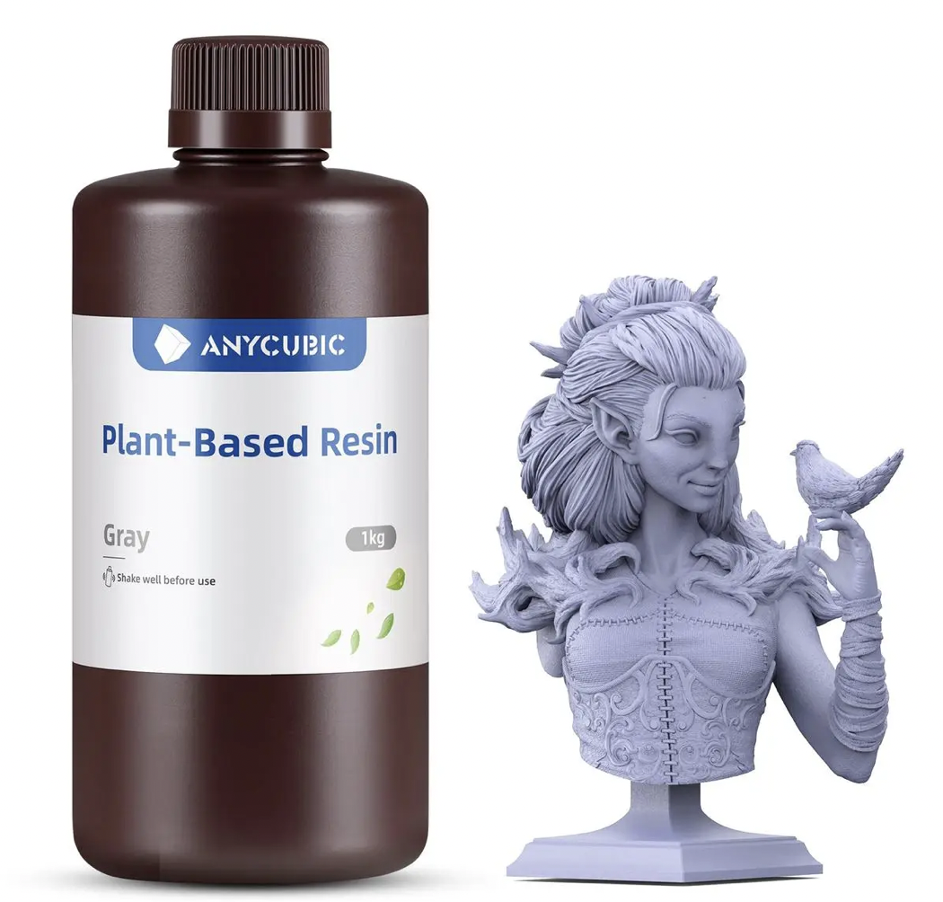 Фотополимерная смола Anycubic Plant-Based UV Resin на растительной основе Grey (SSWGY-108E)