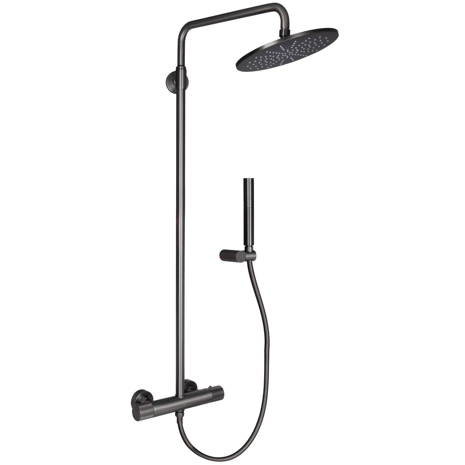 Душевая система с термостатом Q-tap Brno QTBRN5769103ONK Черный (148958)