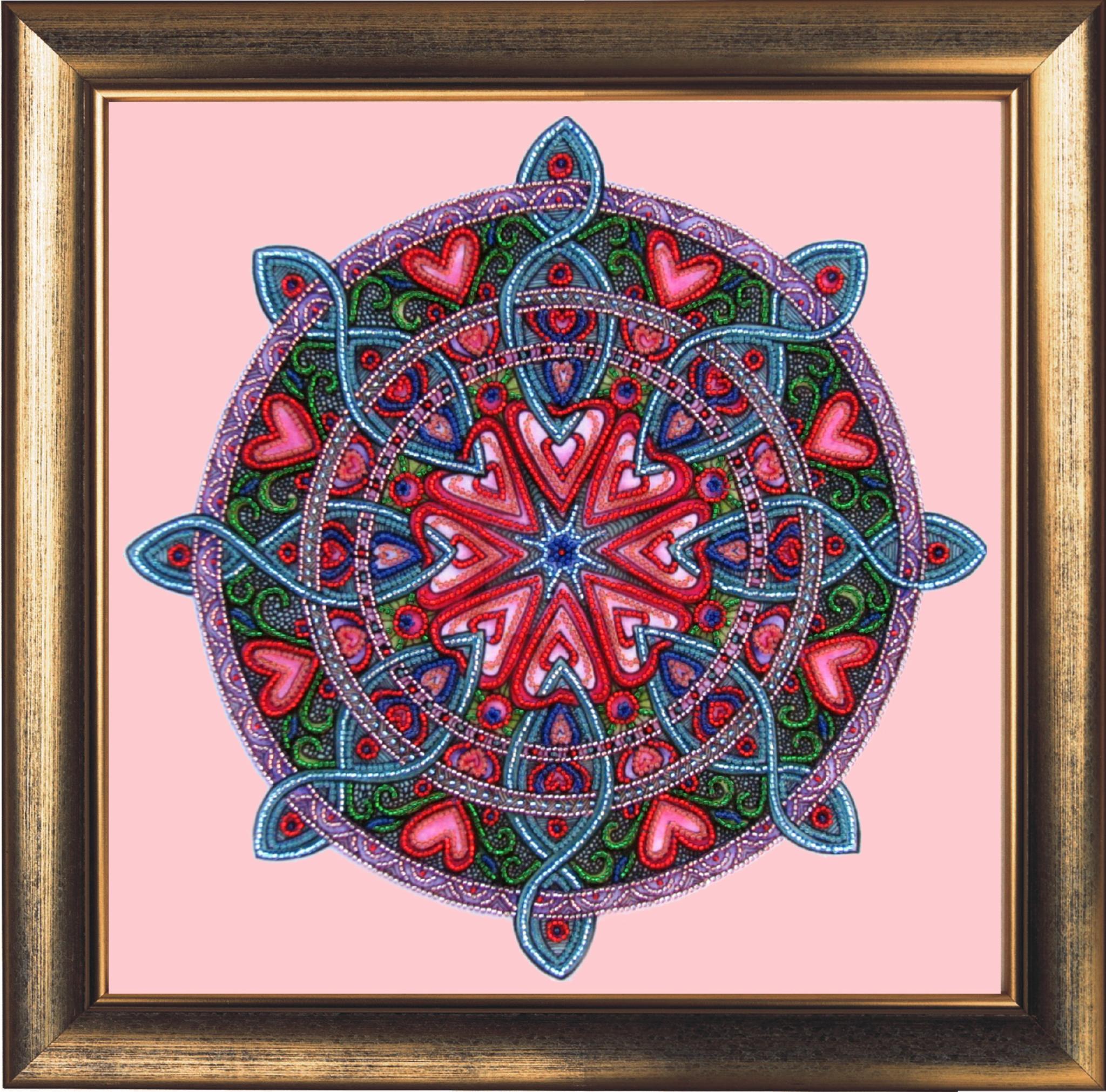 Набір для вишивання бісером BUTTERFLY 121 Мандала кохання та гармонії 30х30 см (121)