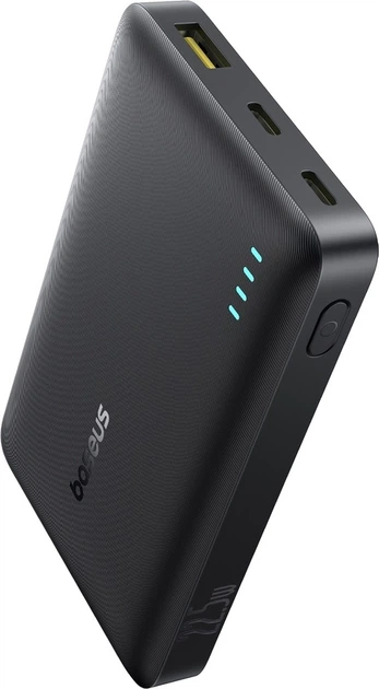 Повербанк Baseus EnerFill FP21 Q20 10000 мАч 22,5 Вт с дисплеем быстрой зарядкой PD 3.0 QC 3.0 USB-C 2 USB-A Черный (39228088)