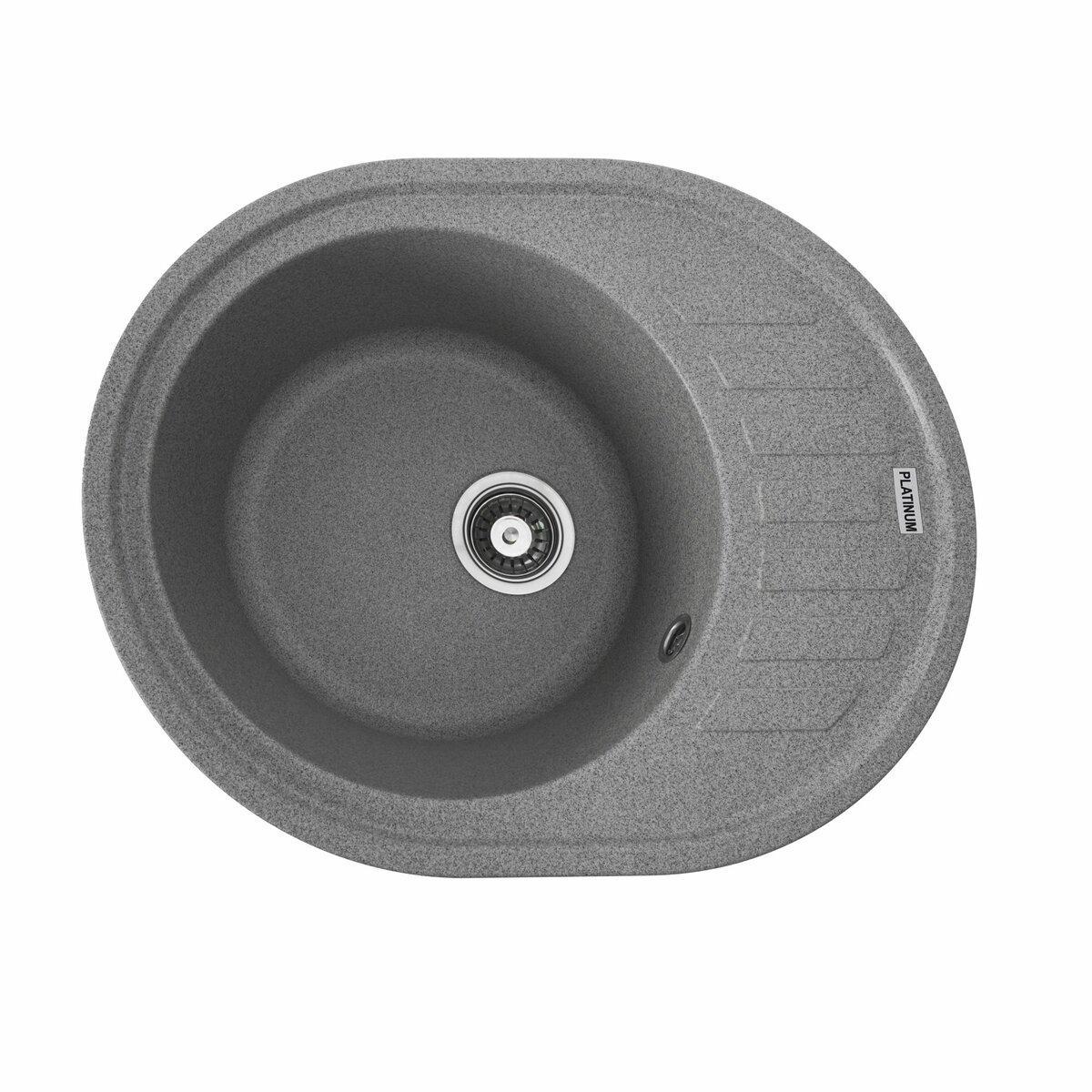 Мойка для кухни гранитная Platinum 6250 SOUL Серый (PLTM-SP000025093)