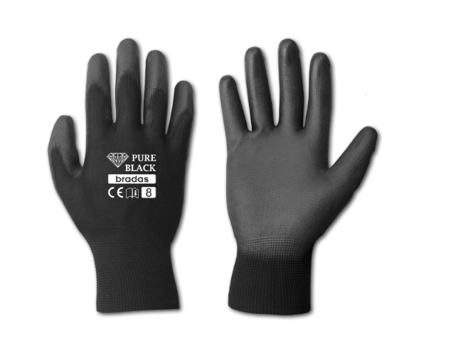 Рукавички захисні Pure поліуретан р.9 Black (RWPBC9) Рукавички захисні Pure поліуретан р.9 Black (RWPBC9)