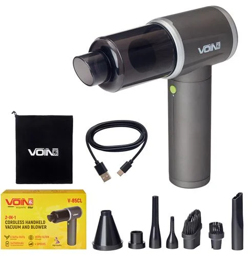 Автопилосос Voin V-85CL 130W/АКБ-3x2500mAh/вологе та сухе чищення/сумка (V-85CL)