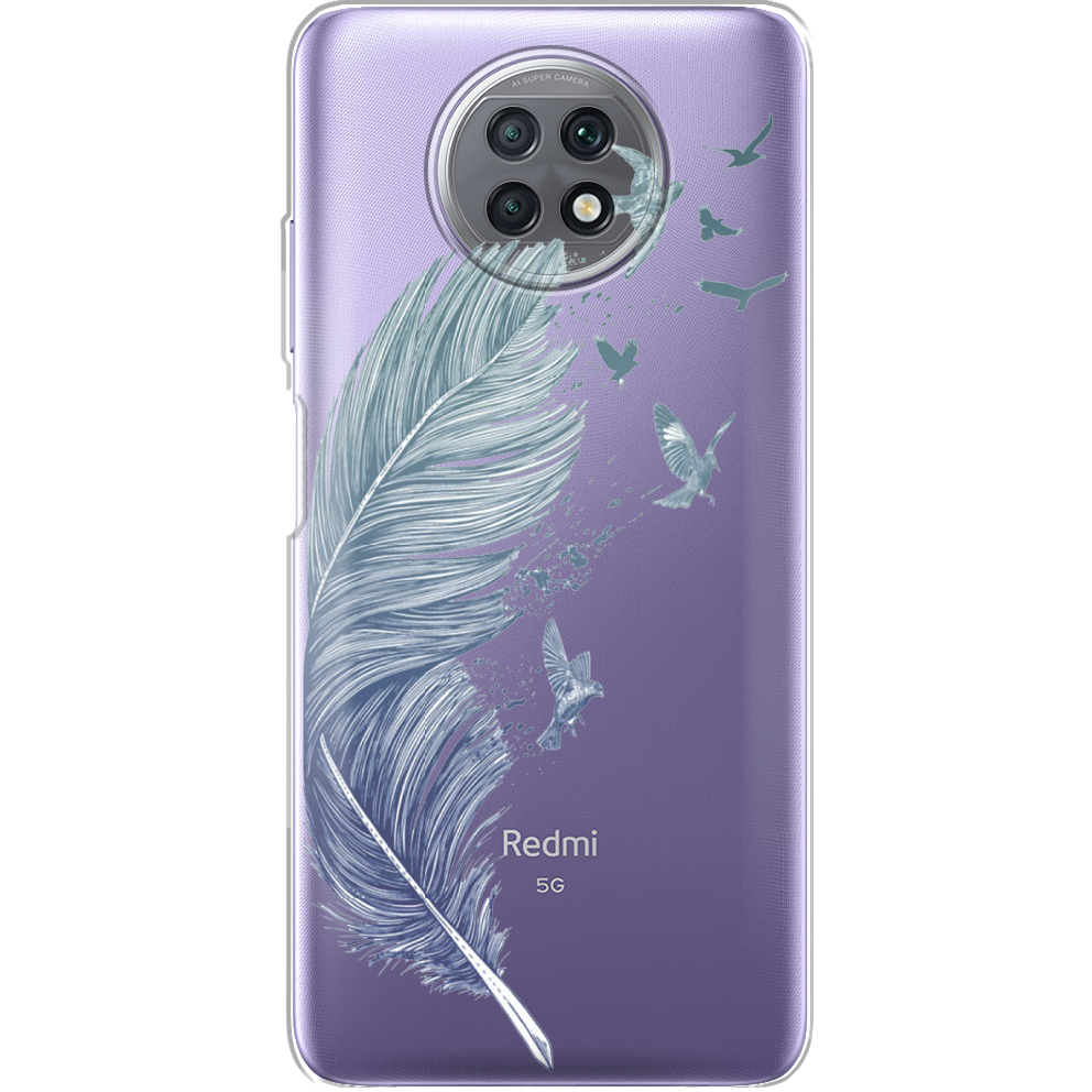 Чехол BoxFace Xiaomi Redmi Note 9T Feather Прозрачный силикон (42123-cc38-42123)