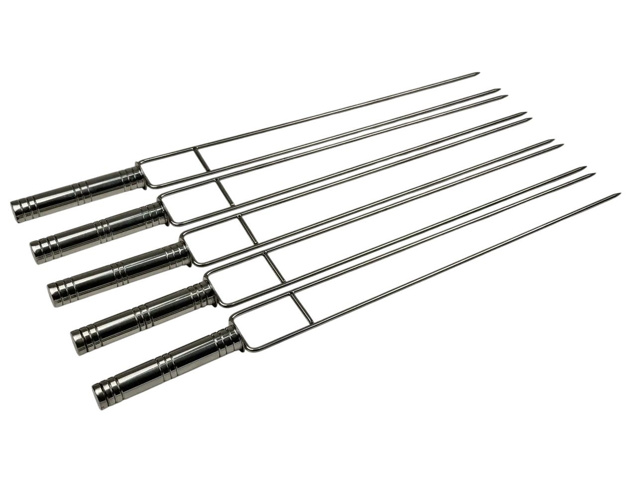 Набор шампуров для грибов/овощ GrillMaster из нержавеющей стали 63 см 5 шт. Серебристый (10-164-SH-3128)