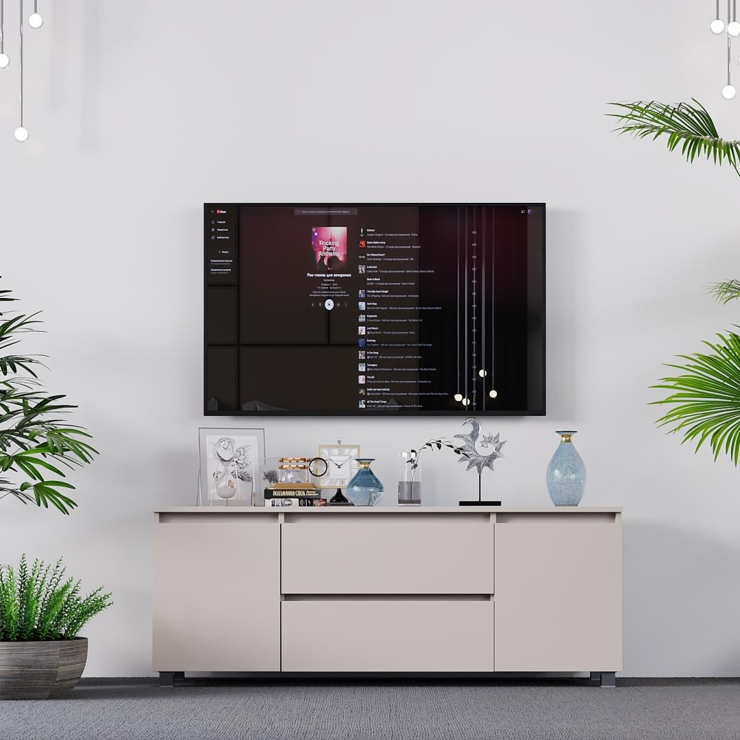 Тумба ТВ Капри К-212 140х53х40 см Кашемир (01408)