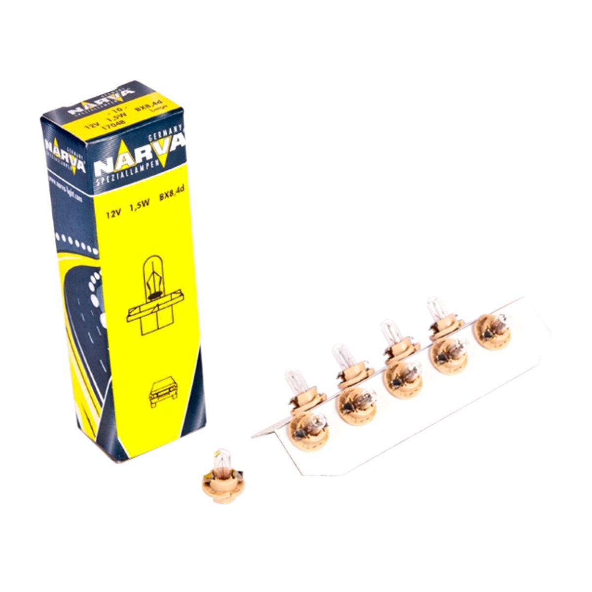 Автомобильная лампа накаливания Narva 12V 1,5W BX8.4D Beige 10 шт. (2506-83584)