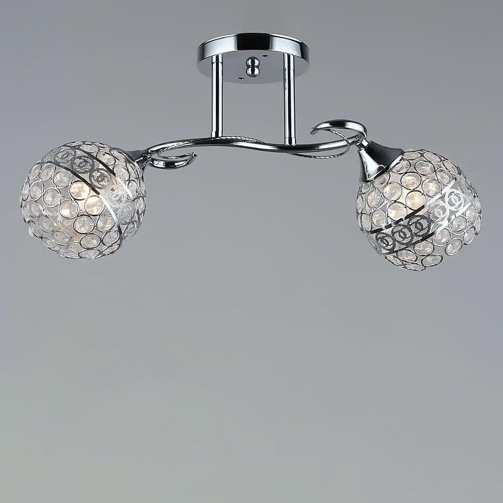 Люстра стельова Light House SR-19165/2 CH E27 460х150х230 мм Хром