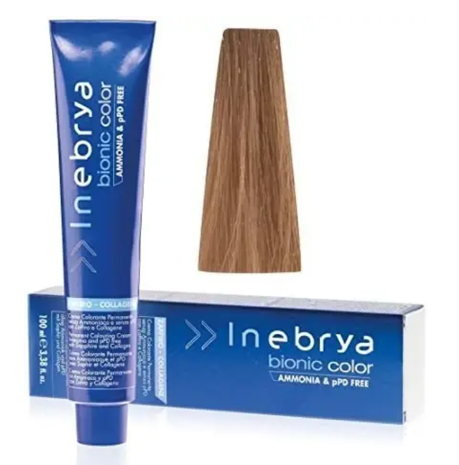 Крем-краска для волос INEBRYA Bionic Сolor стойкая без аммиака 100 мл 8/7 Фундук-шоколадный