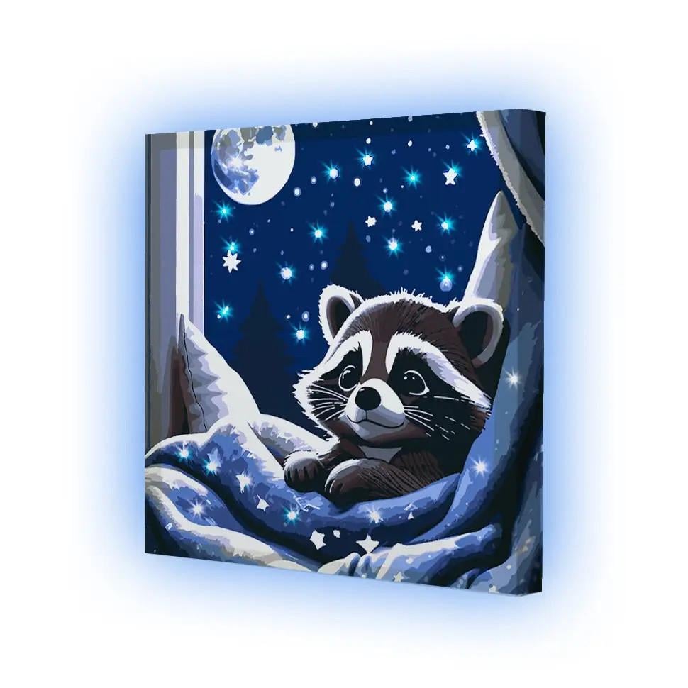 Картина по номерам Riviera Blanca "Дремка" в наборе гирлянда с подсветкой (ГР1-013)