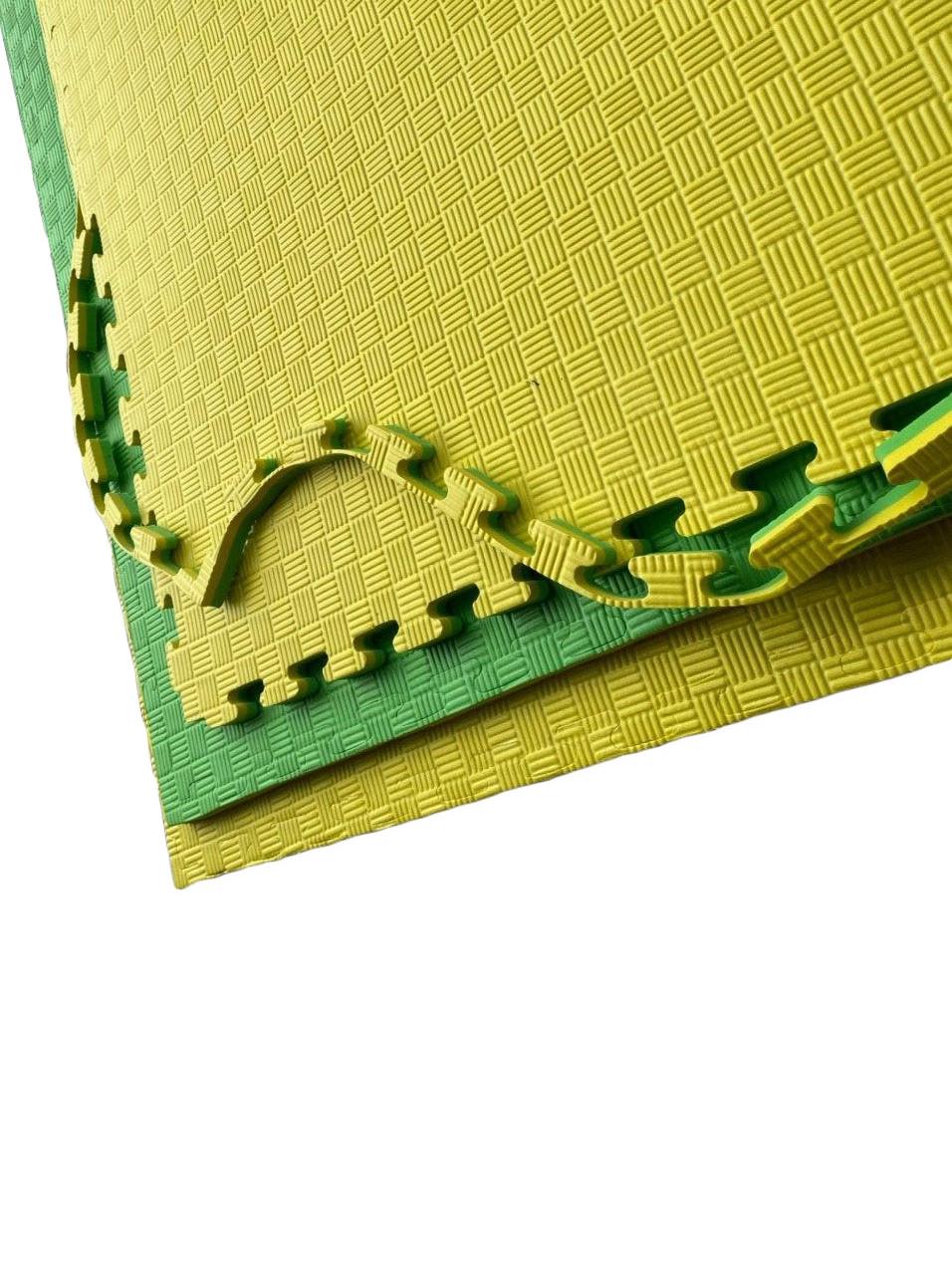 Килимок-пазл ластівчин хвіст Termoizol EVA товщина 20 мм щільність 80 кг/м3 100х100 см Жовто-зелений