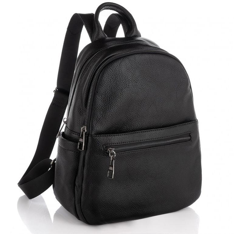 Городской рюкзак женский Royal Bag NWBP27-2020-21A кожаный Черный (5058)