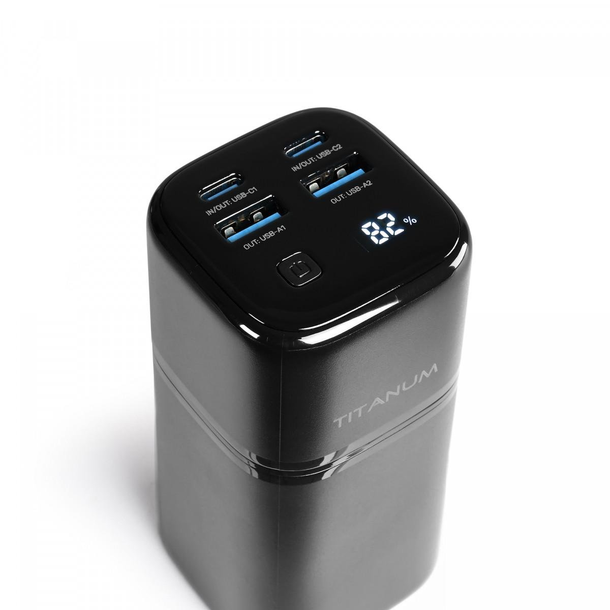 Повербанк 40000mAh TITANUM WC40 PD65W Black - фото 5 Повербанк 40000mAh TITANUM WC40 PD65W Black - фото 5