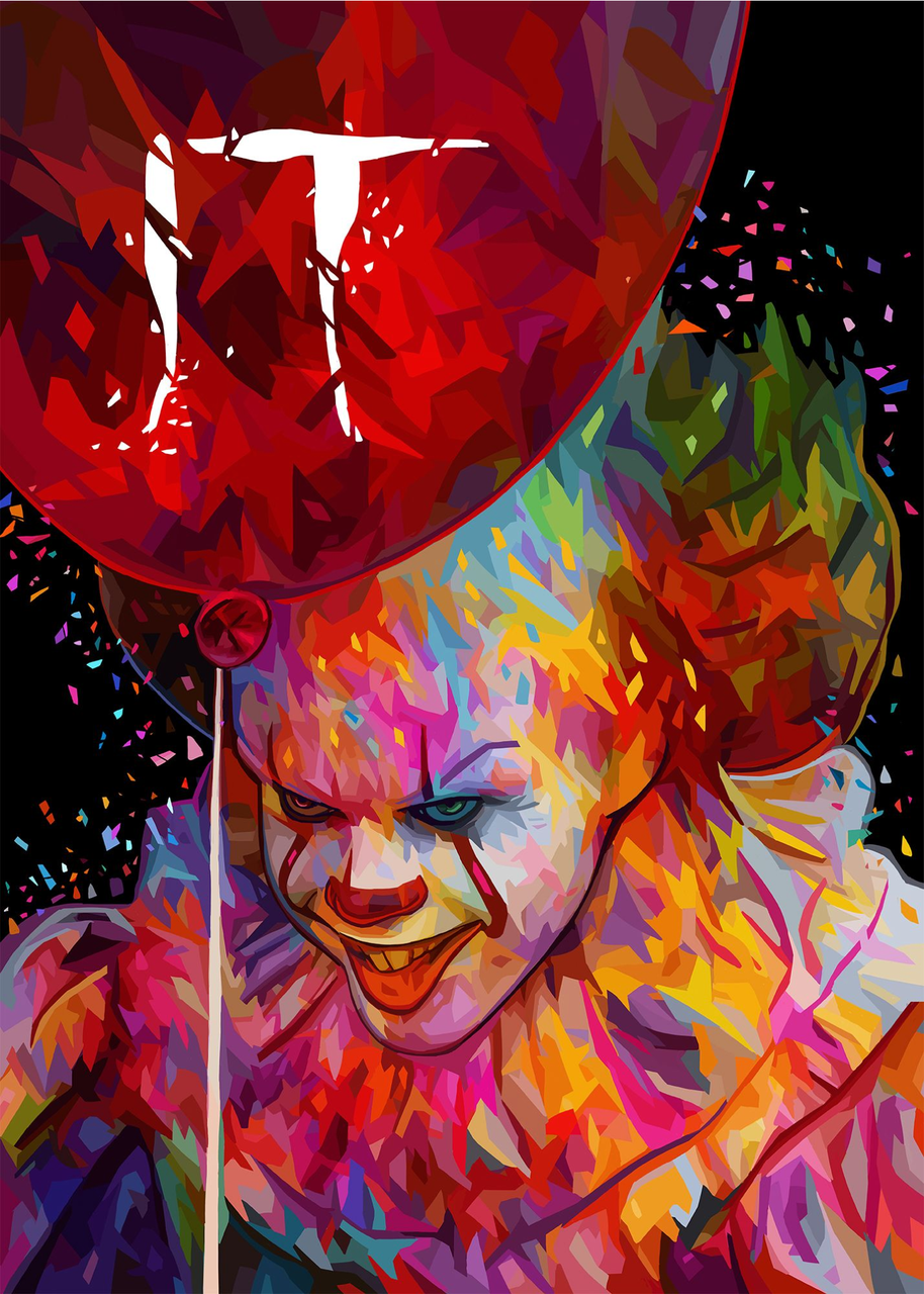 Картина постер Gee! IT Pennywise the Dancing Clown Оно Пеннивайз танцующий клоун 40х60 см IT.03.22