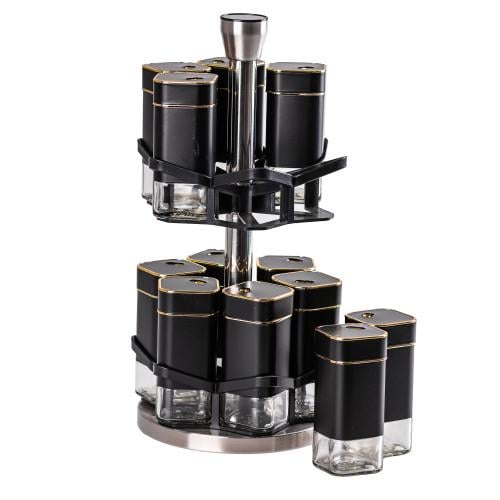 Набор для специй карусель на подставке 12 баночек 120 мл (3595)