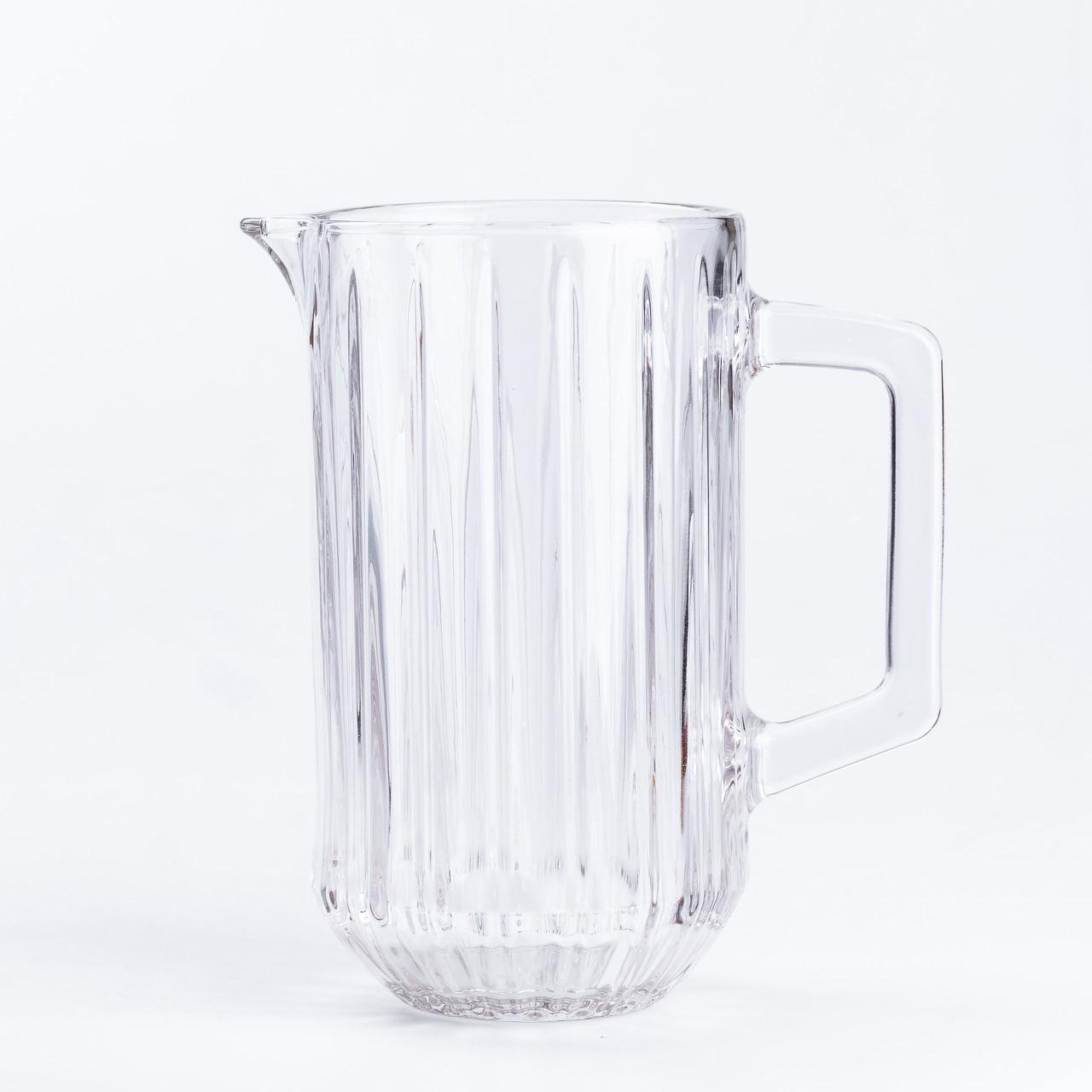 Кувшин для напитков с толстого стекла 1,2 л Прозрачный
