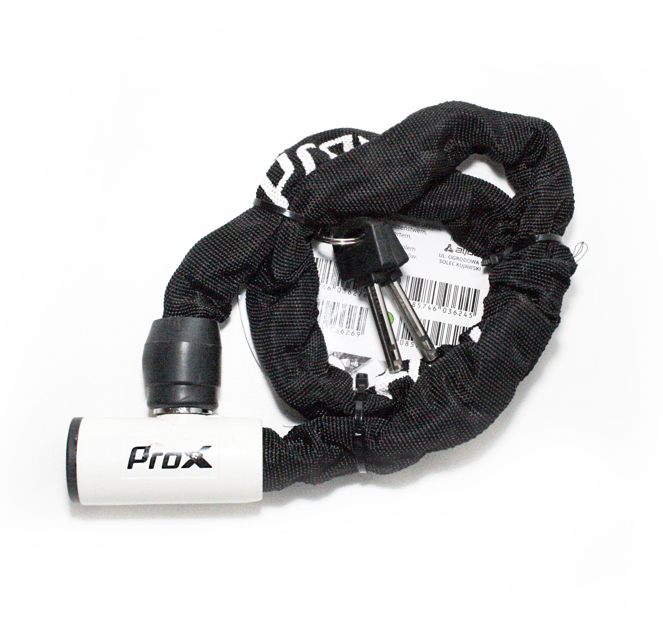 Замок велосипедний ProX Enduro6 ланцюговий під ключ 6x850 мм Білий (G0000164)