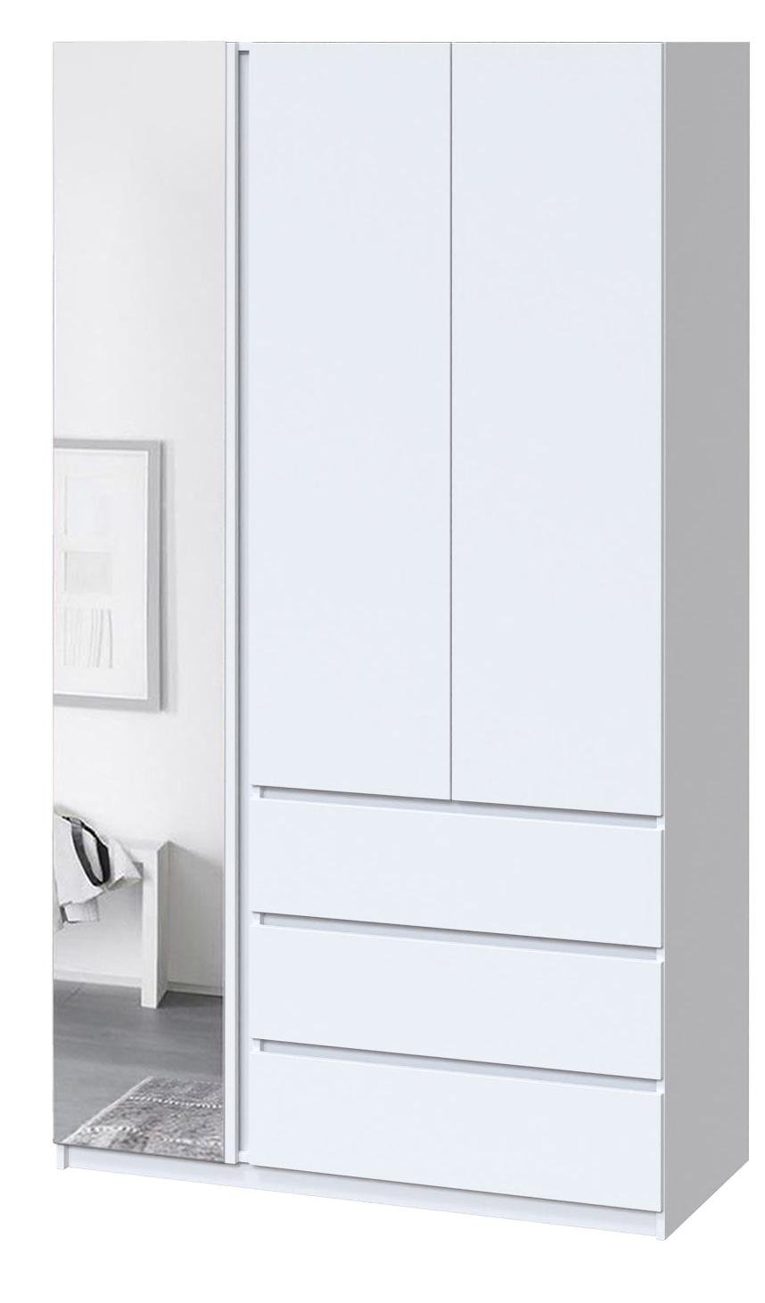 Шафа з дзеркалом Майстер Форм Брайт лівостороння 1200х520х2000 мм Білий (32395) - фото 4 Шафа з дзеркалом Майстер Форм Брайт лівостороння 1200х520х2000 мм Білий (32395) - фото 4