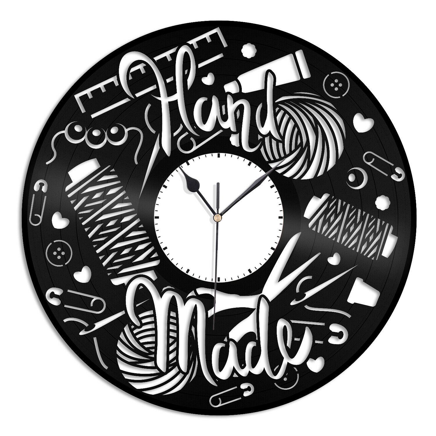 Часы настенные Рукодельница 1788 из виниловой пластинки