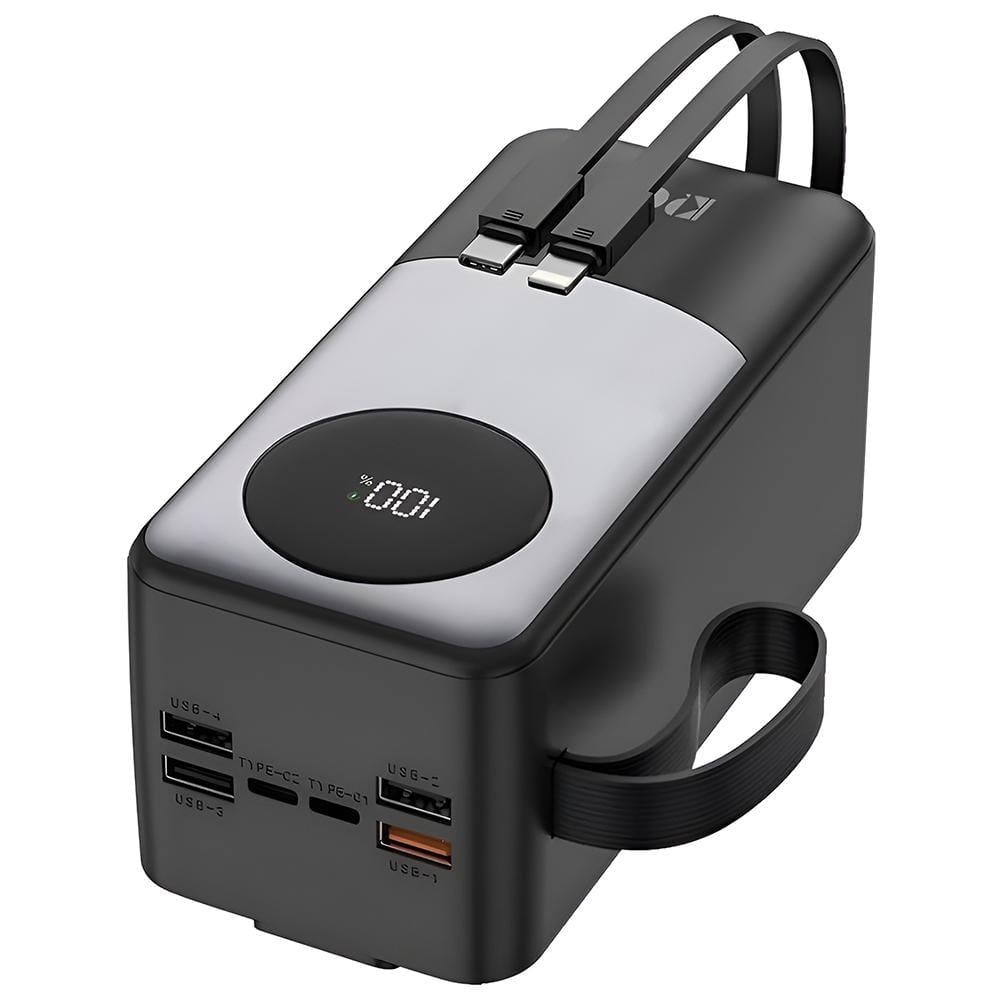 Повербанк King Power KPG с кабелями Type-C/lightning 50000 mAh 22,5W Черный (0fa6df68)