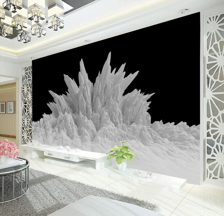 Фотообои флизелиновые абстракция для спальни/зала/кухни Снежная фигура