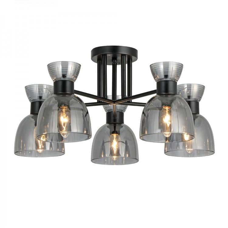 Люстра потолочная накладная ARDERO BL1250/1 MARSEILLE под лампу Черный (27712597)