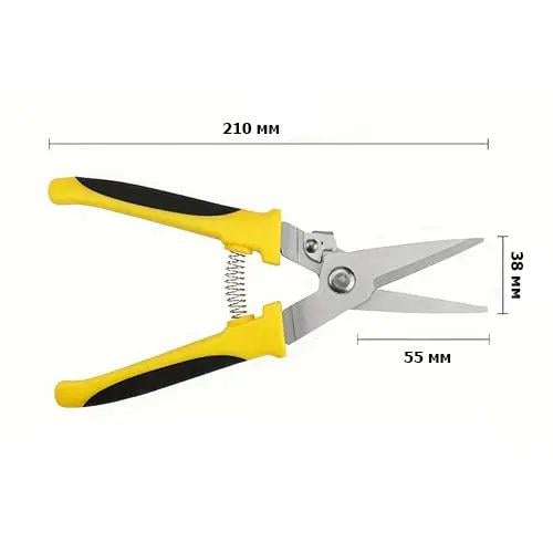 Ножиці по металу універсальні 210 мм Yellow (27457295) - фото 4
